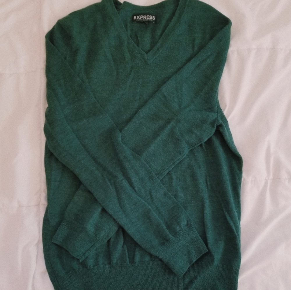 emerald green wool sweater